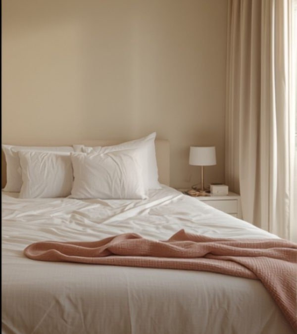 After: A bedroom reset and staged for the next guest
