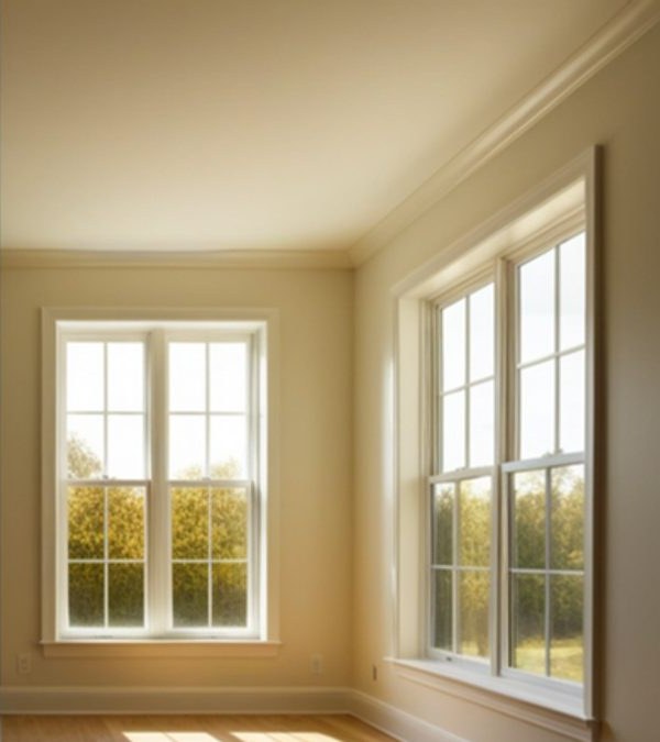A room after a post construction cleaning